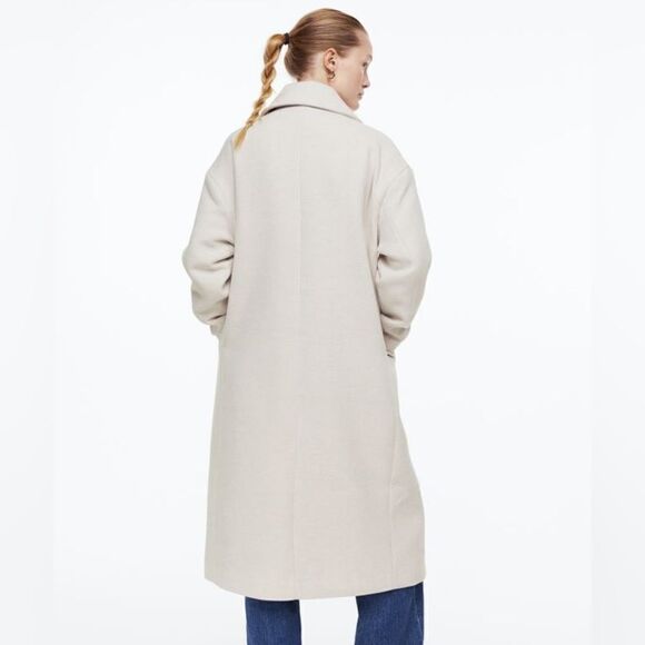 H&M Double-Breasted Oversized Coat - Picture 12 of 14